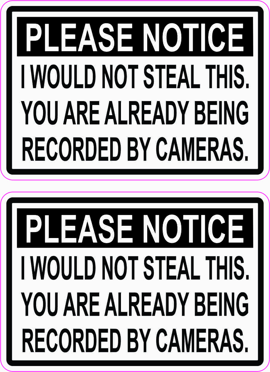 I Would Not Steal This Vinyl Stickers