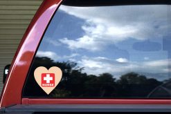 Heart Bandage Nurse Vinyl Sticker