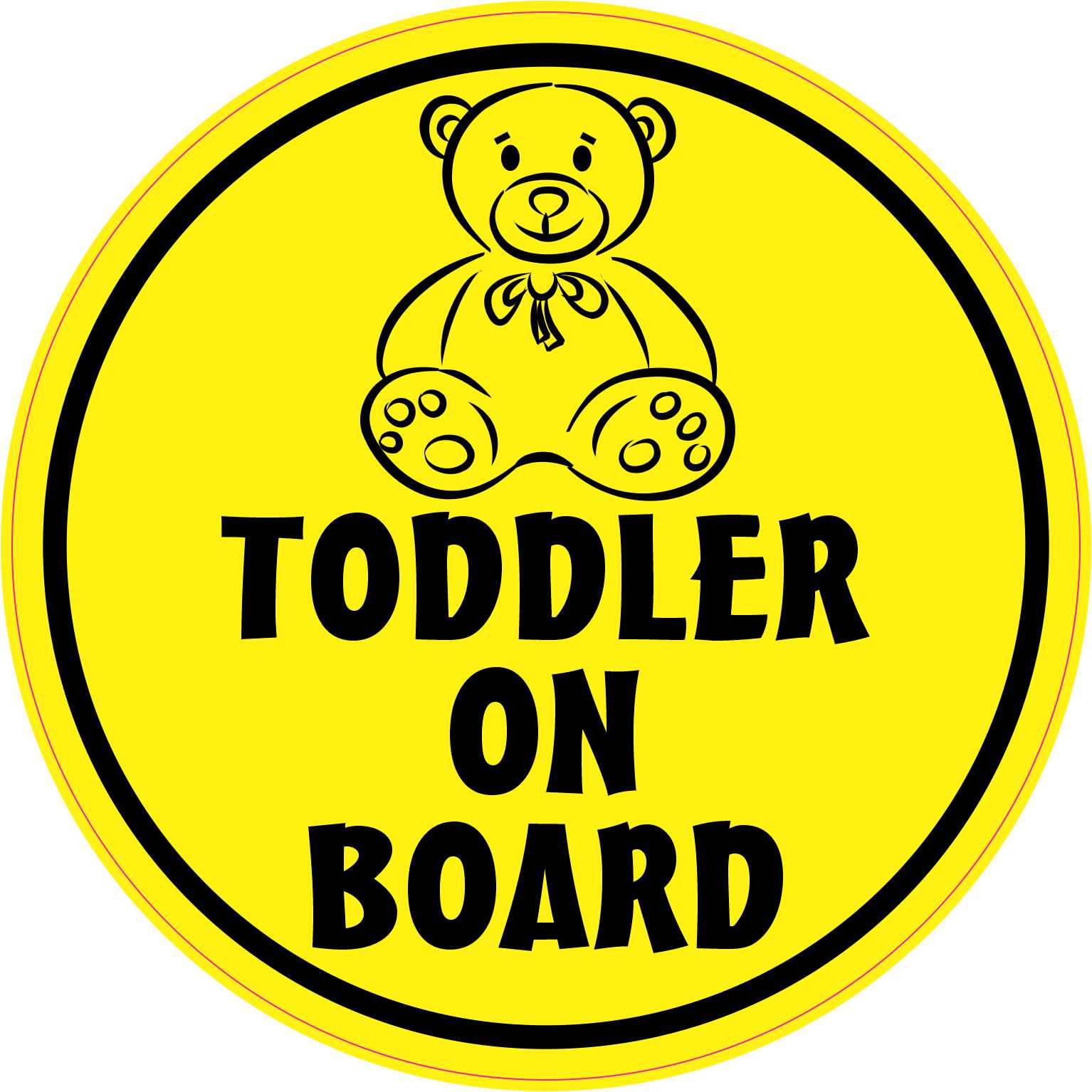 Teddy Bear Toddler on Board Vinyl Sticker