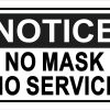 StickerTalk Notice No Mask No Service Magnet, 5 inches x 3.5 inches