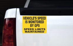Speed Monitored by GPS Vinyl Sticker