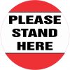 Please Stand Here Vinyl Sticker