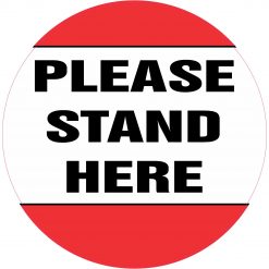 Please Stand Here Vinyl Sticker