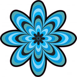 Blue Flower Vinyl Sticker