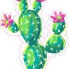 Flowering Cactus Vinyl Sticker
