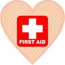 Heart Bandage First Aid Vinyl Sticker
