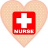 Heart Bandage Nurse Vinyl Sticker