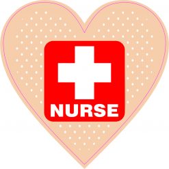 Heart Bandage Nurse Vinyl Sticker