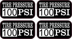 Tire Pressure 100 PSI Vinyl Stickers
