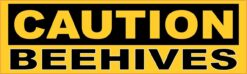 Caution Beehives Vinyl Sticker