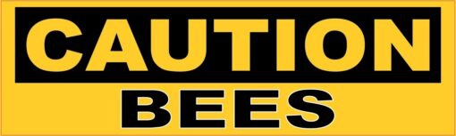 Caution Bees Vinyl Sticker