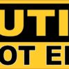 Black and Yellow Caution Do Not Enter Magnet