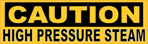 Caution High Pressure Steam Magnet