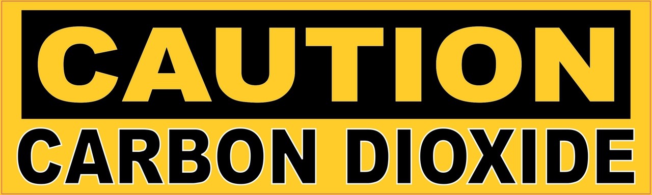 Caution Carbon Dioxide Magnet
