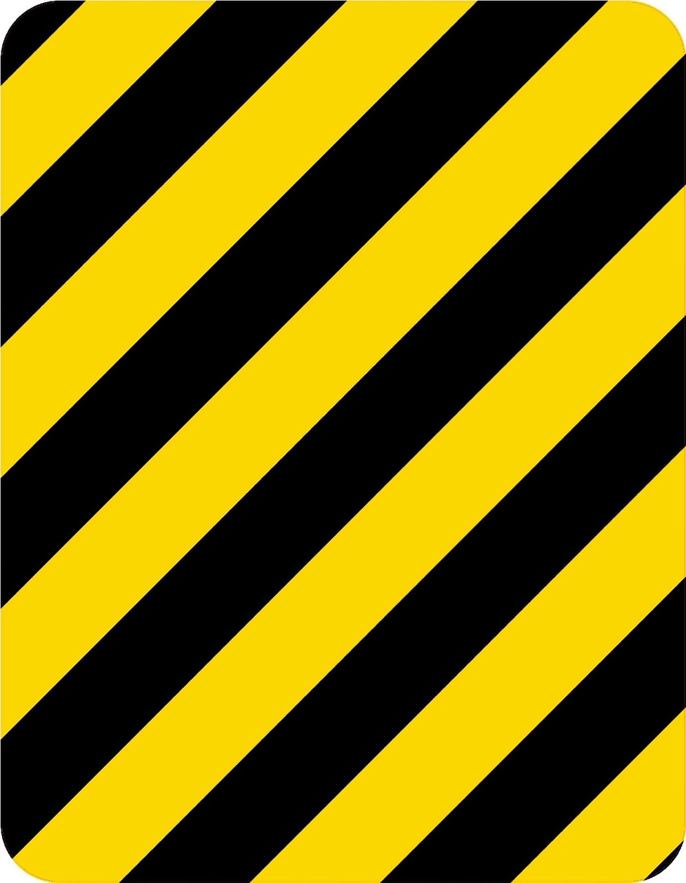 StickerTalk Yellow and Black Caution Stripes Vinyl Sticker, 10.5 Inches x 13.5 Inches