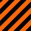 Orange and Black Caution Stripes Vinyl Sticker