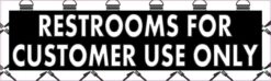  Burgers Restrooms for Customer Use Only Magnet