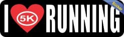Alternative view of StickerTalk 5K I Love Running Vinyl Sticker, 10 inches x 3 inche