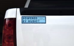 Blue Powered by Music Vinyl Sticker