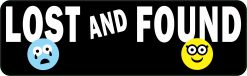 Sad Happy Faces Lost and Found Vinyl Sticker