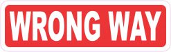 Wrong Way Vinyl Sticker
