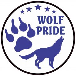 Blue Wolf Pride Vinyl Sticker