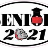 Bulldog Quarantined Senior 2021 Vinyl Sticker
