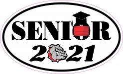 Bulldog Quarantined Senior 2021 Vinyl Sticker