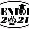 Bulldog Quarantined Senior 2021 Vinyl Sticker