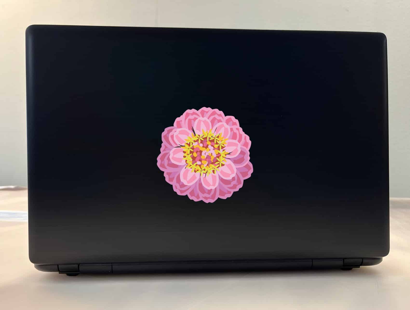 StickerTalk Pink Flower Vinyl Sticker, 4 inches x 4 inches - Image 4