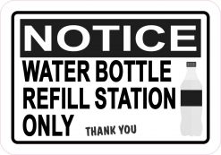 Water Bottle Refill Station Only Magnet