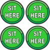 Sit Here Vinyl Stickers