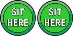 Sit Here Stickers