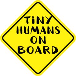 Tiny Humans on Board Vinyl Sticker