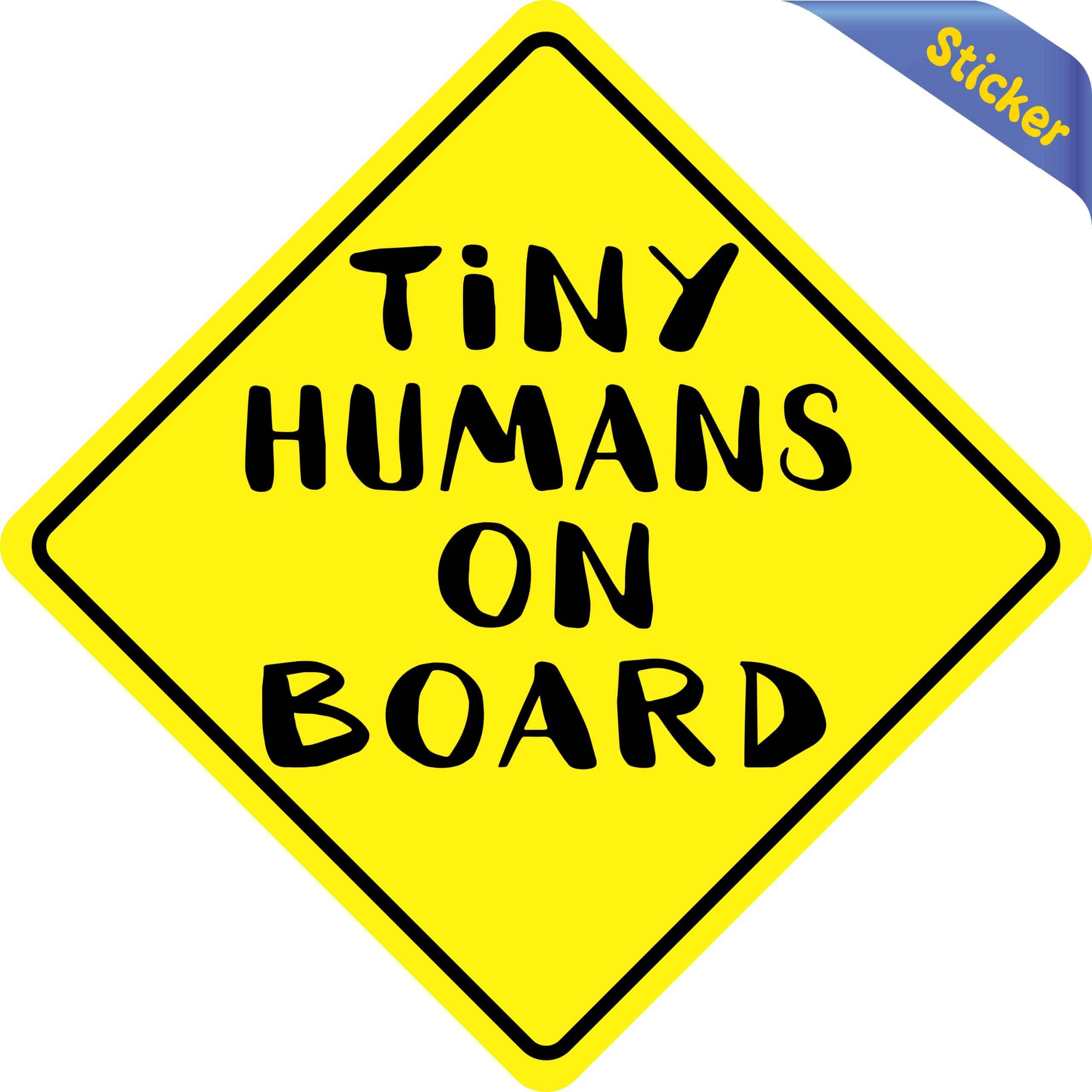 StickerTalk Tiny Humans on Board Vinyl Sticker, 6 inches x 6 inc - Image 3