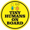 Boy Girl Tiny Humans on Board Vinyl Sticker
