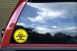 Boy Girl Tiny Humans on Board Vinyl Sticker