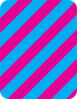 Pink and Blue Caution Stripes Magnet