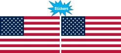 Alternative view of StickerTalk Proportional US Flag Vinyl Stickers, 1 sheet of 2 stickers, 3.25in x 1.9in each