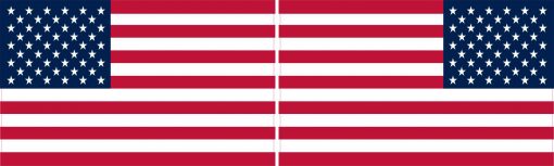 Mirrored Proportional US Flag Vinyl Stickers
