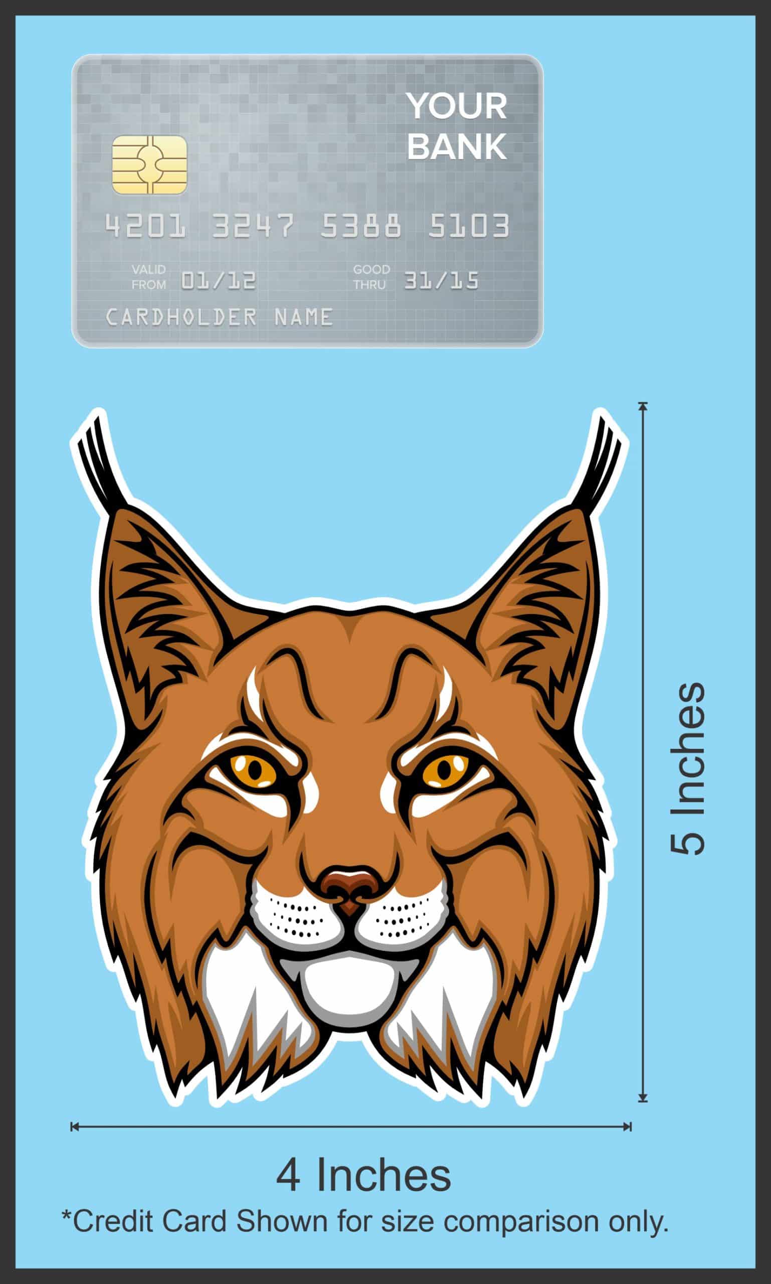 StickerTalk Bobcat Vinyl Sticker, 4 inches x 5 inches - Image 6