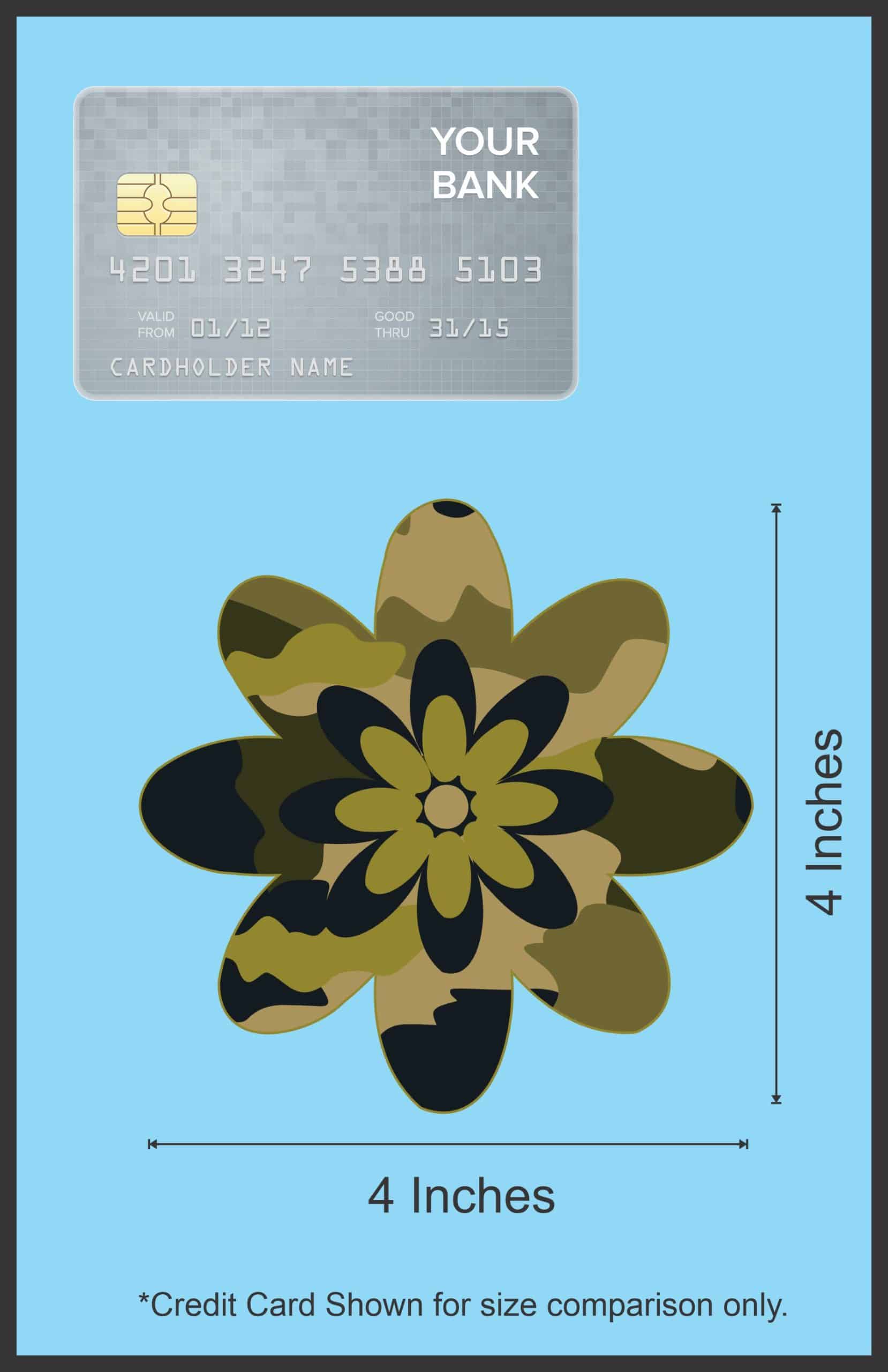 StickerTalk Camo Flower Vinyl Sticker, 4 inches x 4 inches - Image 5