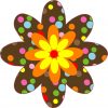 Polka Dot Flower Vinyl Sticker