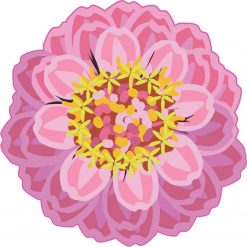 Pink Flower Vinyl Sticker
