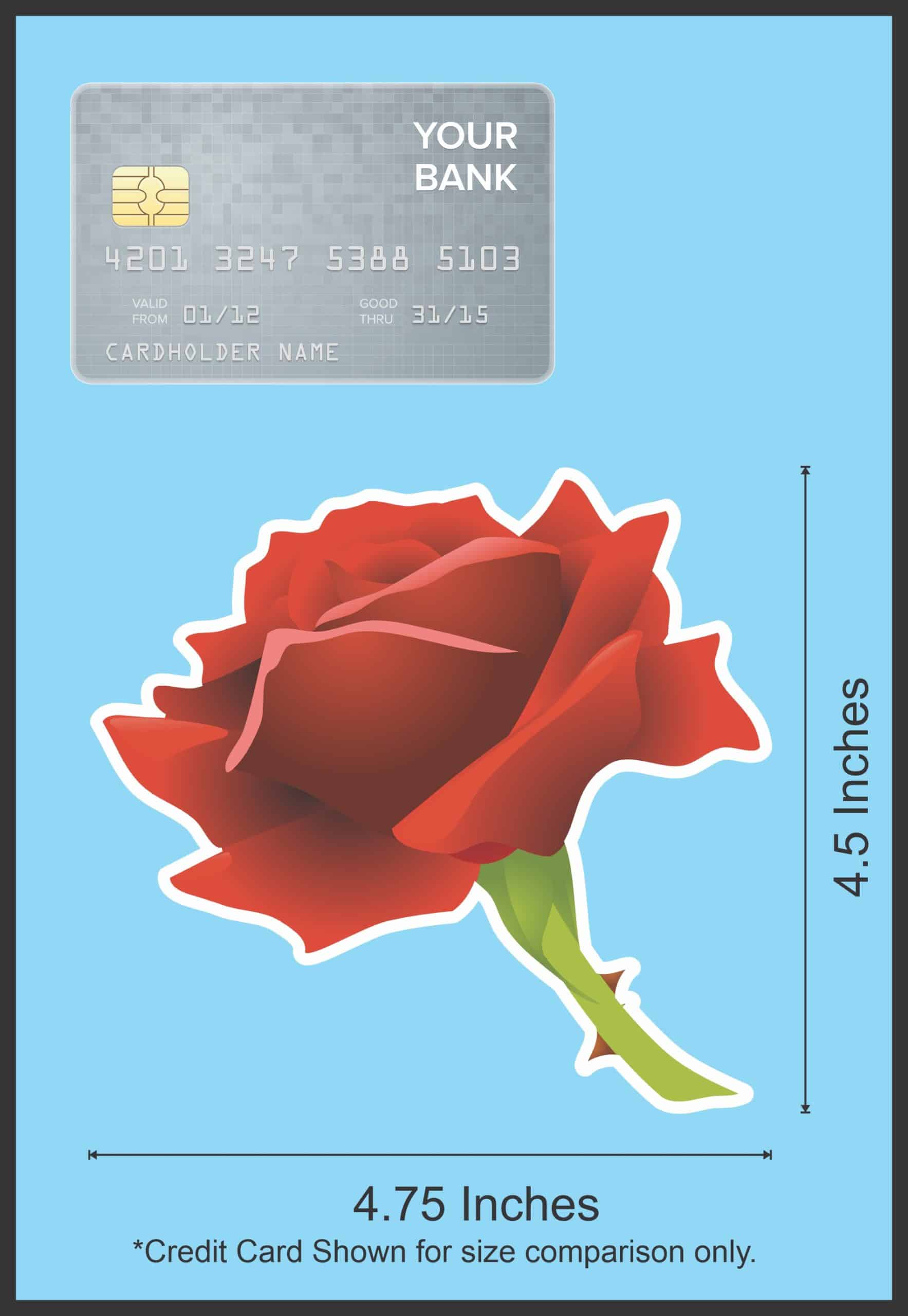 StickerTalk Red Rose Vinyl Sticker, 4.75 inches x 4.5 inches - Image 5