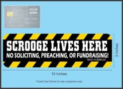 StickerTalk Scrooge Lives Here Magnet, 10 inches x 3 inches
