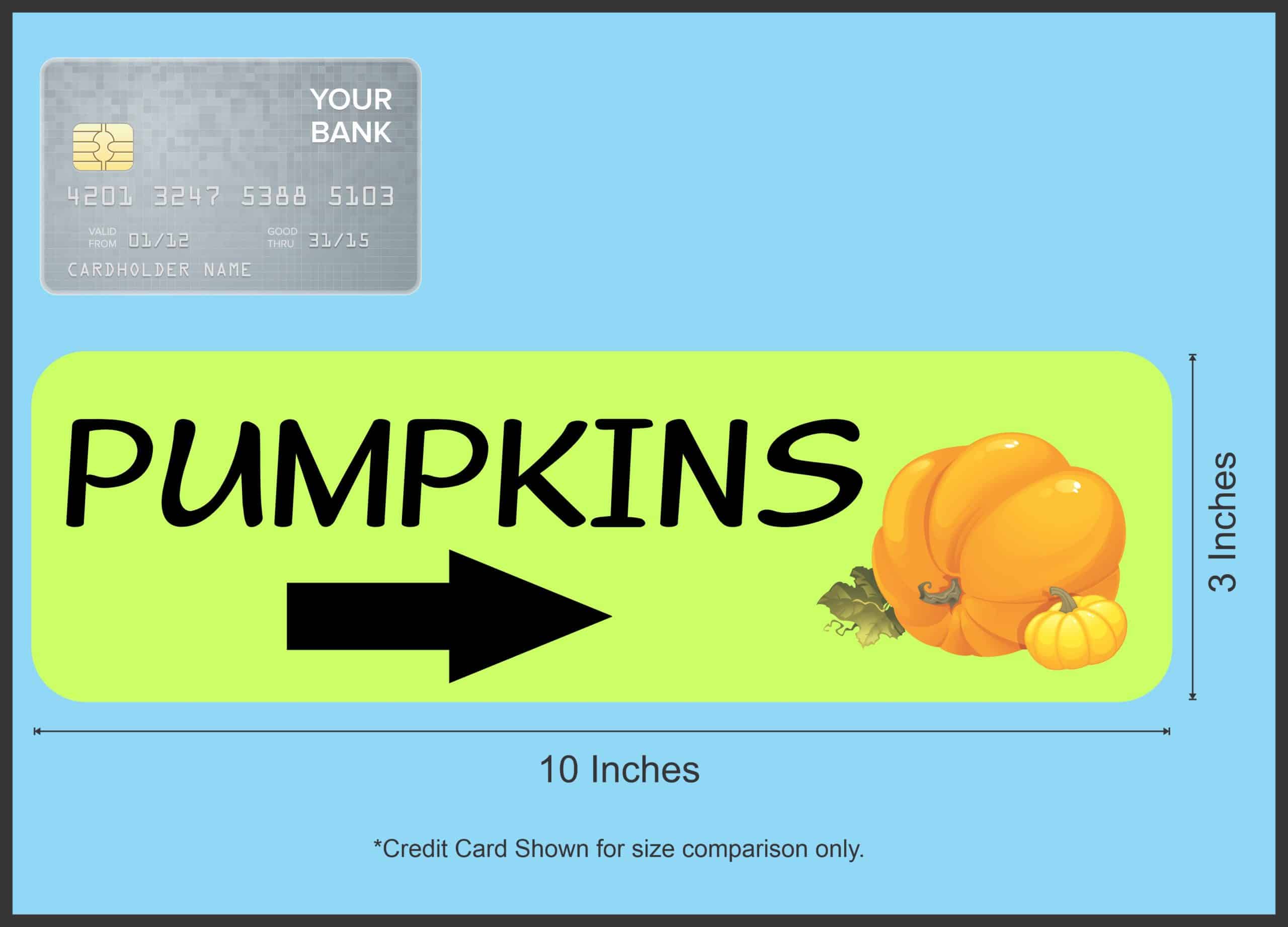 StickerTalk Arrow Pumpkins Magnet, 10 inches x 3 inches - Image 4