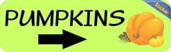 Alternative view of StickerTalk Arrow Pumpkins Vinyl Sticker, 10 inches x 3 inches