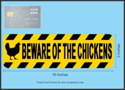 StickerTalk Beware of the Chickens Magnet, 10 inches x 3 inches
