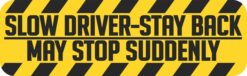 Caution Slow Driver Vinyl Sticker